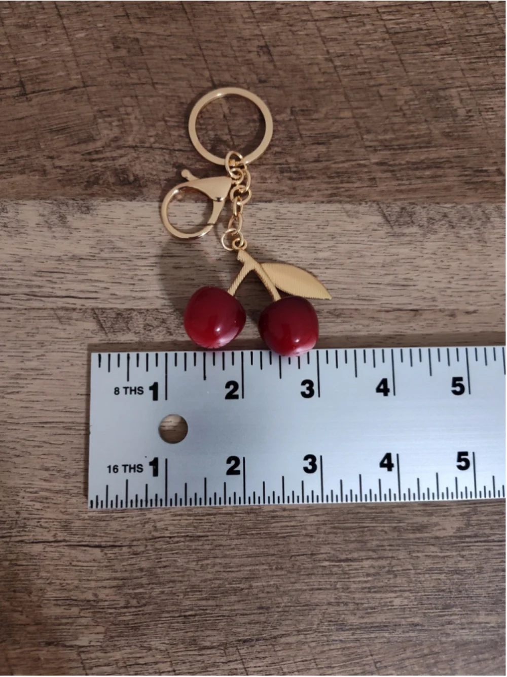 Women's Unbranded Cherry Keychain One Size Red Gold